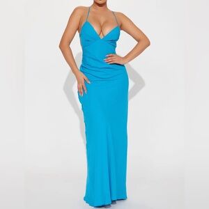 NWT Fashion Nova Blue Maxi Dress
